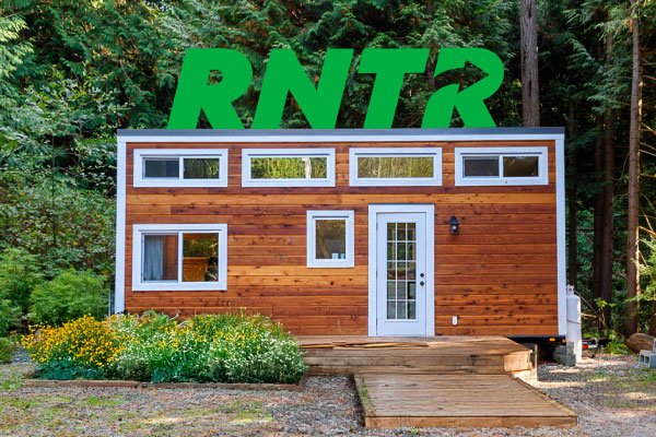 Tiny Home with RNTR logo on the top of it | RNTR.com