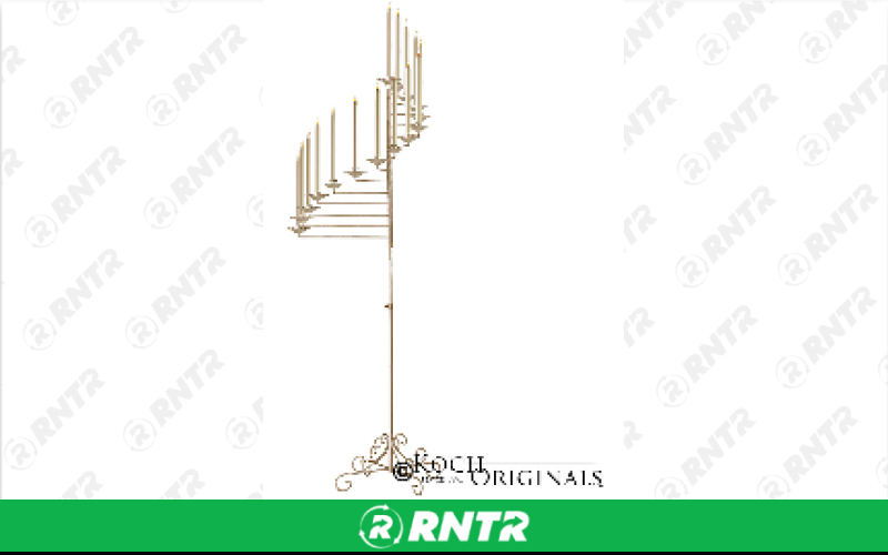 Generic 15 Light Spiral Candelabra - Bronze Leather (Pair) – For rent in Hiram, Georgia – Unlimited Party Rental | RNTR.com – Image 1