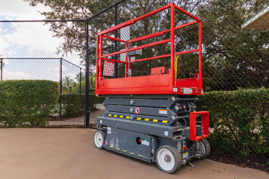Orange Scissor lift for rent | RNTR.com