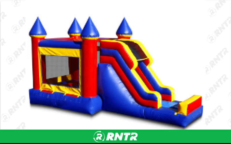 Generic 4-n-1 Castle Moonwalk/Slide Combo - Purple – For rent in hiram, georgia – Unlimited Party Rental | RNTR.com – Image 1