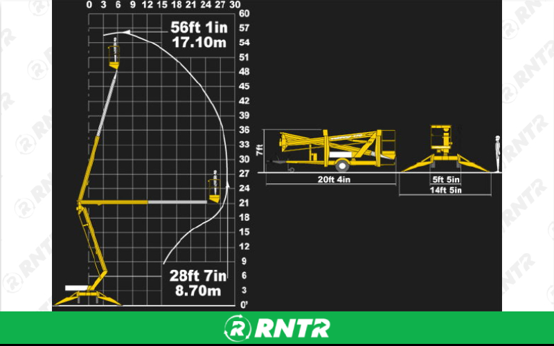 Generic 50' TOWABLE BUCKET LIFT – For rent in Johnson City, Tennessee – East Tennessee Rent-Alls | RNTR.com – Image 1