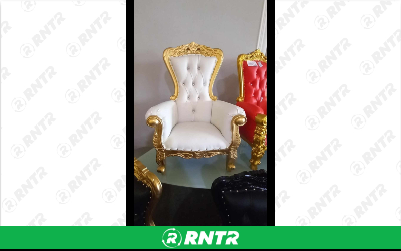 Generic Children's Throne - Silver – For rent in chicago, illinois – Fiesta Party Rental | RNTR.com – Image 1