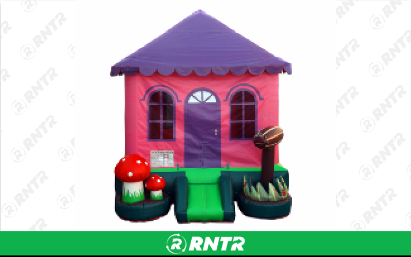 Generic Pink Cottage Moonwalk 13' x 13' – For rent in hiram, georgia – Unlimited Party Rental | RNTR.com – Image 1