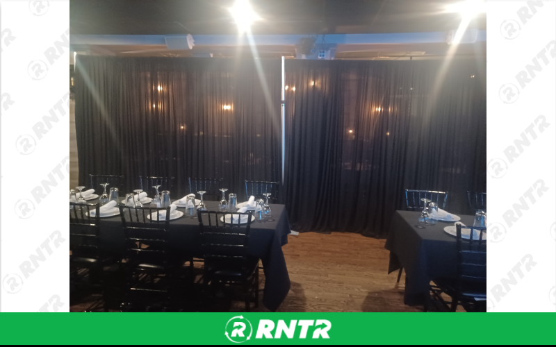 Generic Pipe & Drape Structure - Single Drape – For rent in chicago, illinois – Fiesta Party Rental | RNTR.com – Image 1