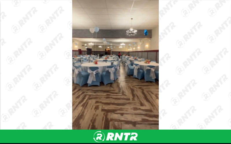 Generic Round Crinkle Tablecloths - Cinderella Blue – For rent in chicago, illinois – Fiesta Party Rental | RNTR.com – Image 1