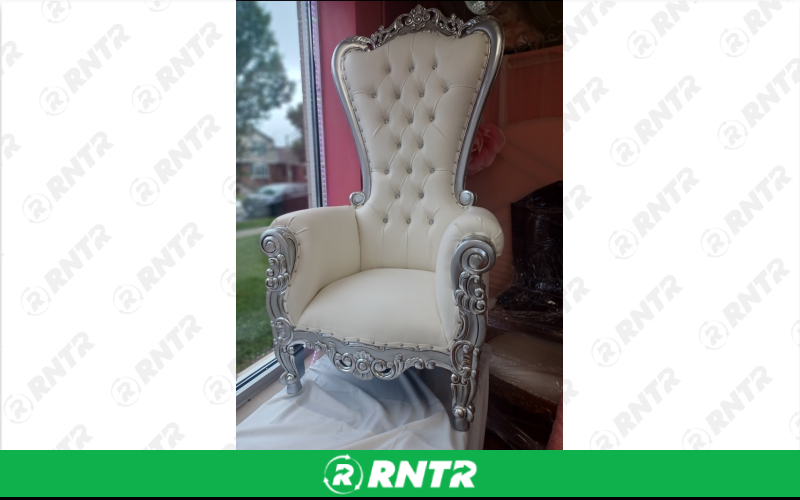 Generic Royal Throne - Silver - Tall – For rent in chicago, illinois – Fiesta Party Rental | RNTR.com – Image 1