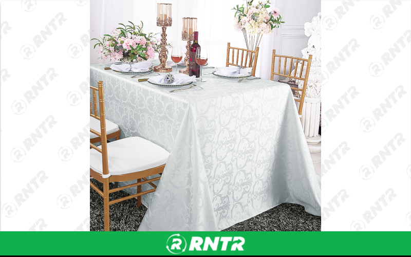 Generic Toddler Damask Linen - Silver – For rent in chicago, illinois – Fiesta Party Rental | RNTR.com – Image 1