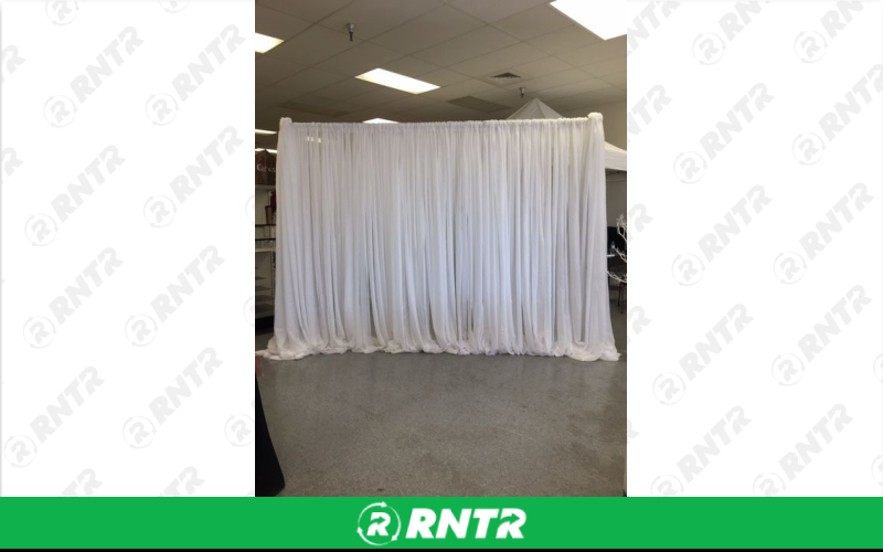 Creations 10' x 10' White Chiffon Backdrop – For rent in alexandria, minnesota – Creations Weddings & Events | RNTR.com – Image 1