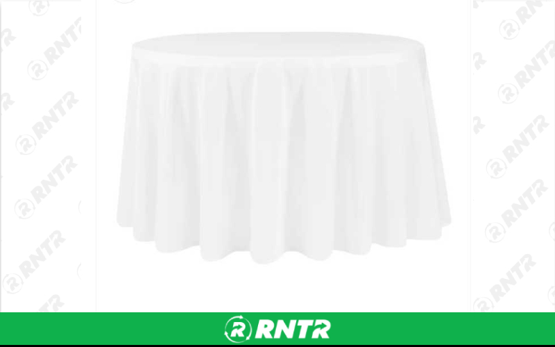 Ohio Tent and Party Rental  120 White Round tablecloth – For rent in lorain, ohio – Ohio Tent and Party Rental llc  | RNTR.com – Image 1