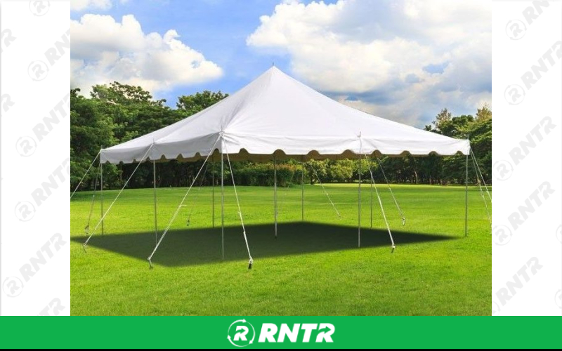 Generic 20' x 20' White Pole Tent 400sqft Side Wall - Height 7' – For rent in isanti, minnesota – Able Rental LLC | RNTR.com – Image 1