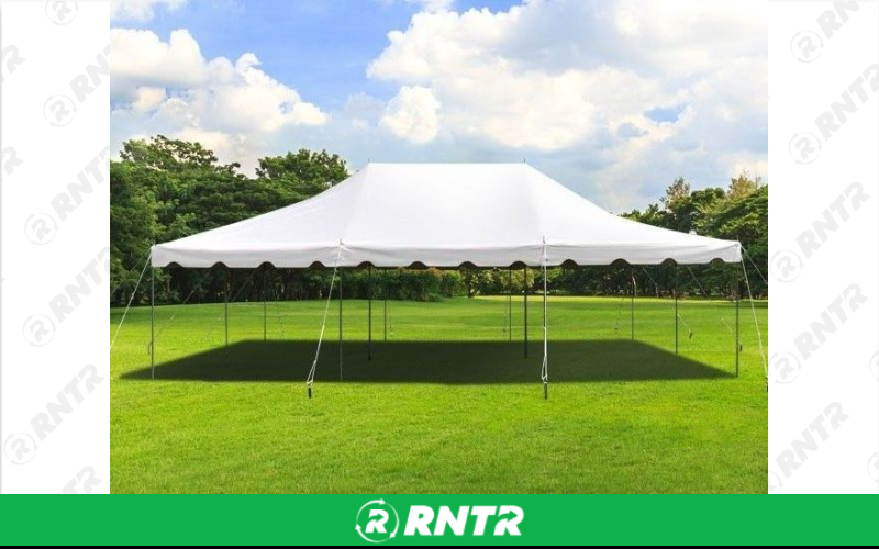 Generic 20' x 30' White Pole Tent 600sqft Side Wall - Height 7' – For rent in isanti, minnesota – Able Rental LLC | RNTR.com – Image 1
