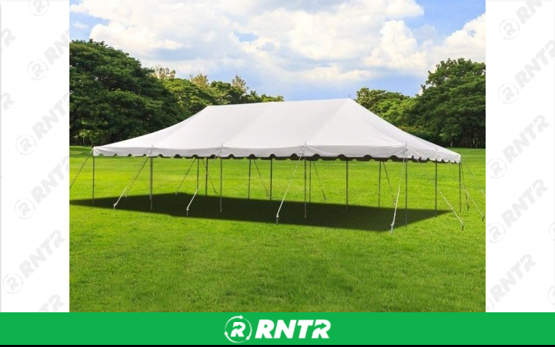 Generic 20' x 40' White Pole Tent 800sqft Side Wall - Height 7' – For rent in isanti, minnesota – Able Rental LLC | RNTR.com – Image 1