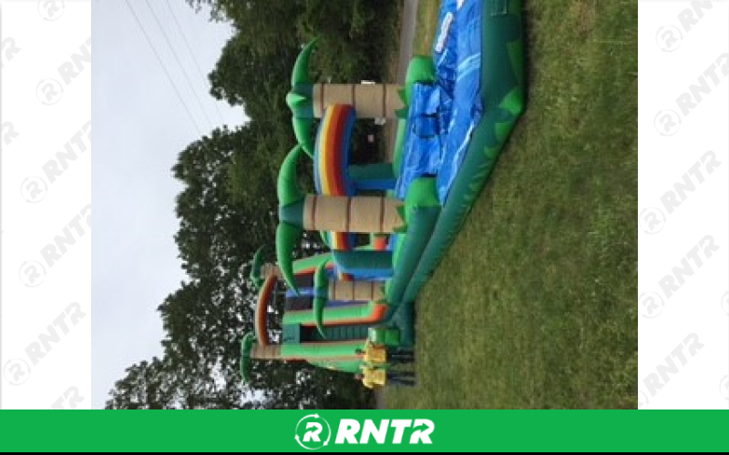 Generic 22' Tropical 2 Lane Water Slide – For rent in howell, new-jersey – Mr. Happy Party Rentals | RNTR.com – Image 1