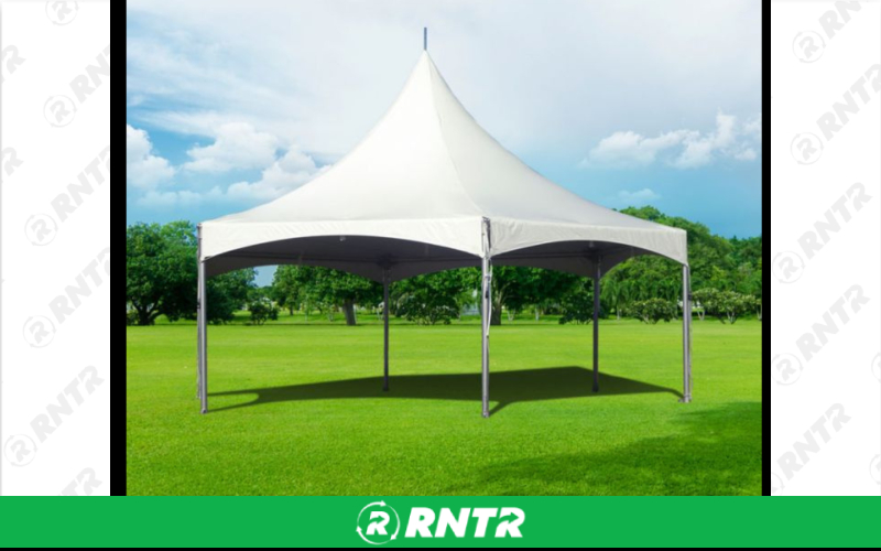 Generic 30' Hexagon High Peak Frame Party Tent - White 540 sqft Side Wall - Height 8' – For rent in isanti, minnesota – Able Rental LLC | RNTR.com – Image 1