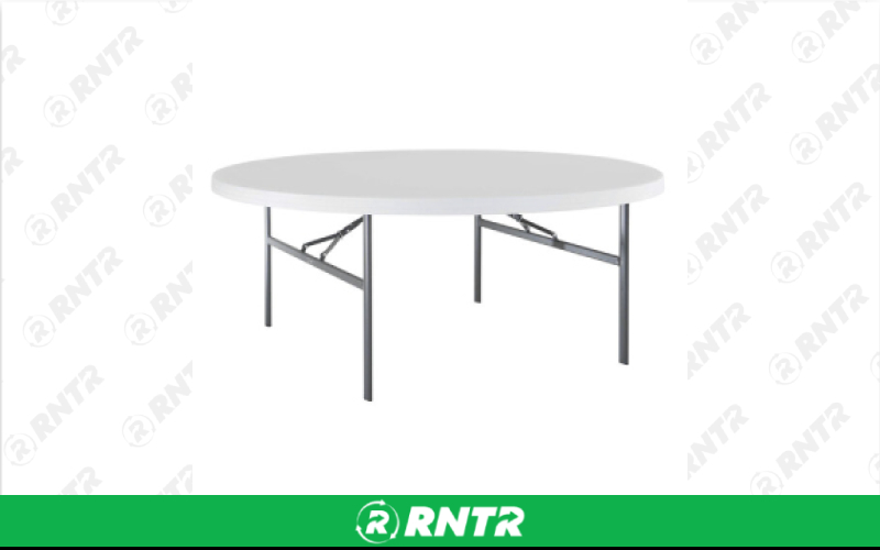 Generic 60 Round White Plastic Table – For rent in isanti, minnesota – Able Rental LLC | RNTR.com – Image 1