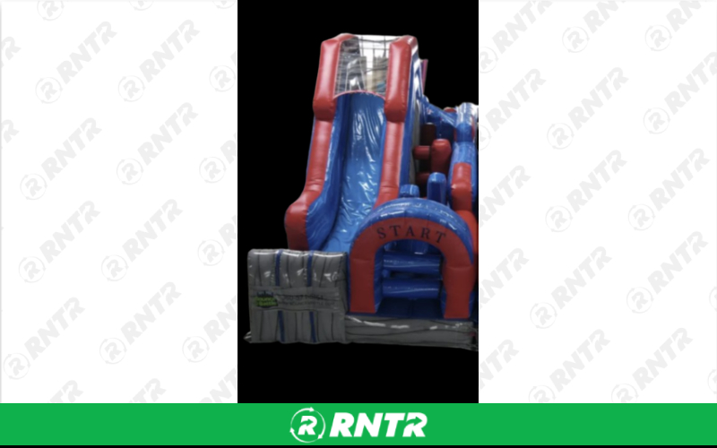 Generic 64' Dual Lap Warrior Challenge Obstacle (Left Exit) – For rent in vancouver, washington – Bounce-n-Battle | RNTR.com – Image 1