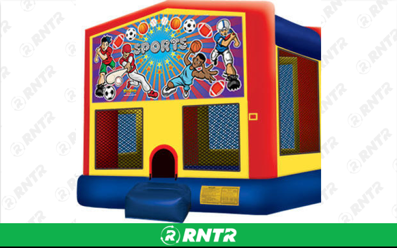 Generic All Sport Bounce House with internal basketball hoop (13 x 13) – For rent in vancouver, washington – Bounce-n-Battle | RNTR.com – Image 1