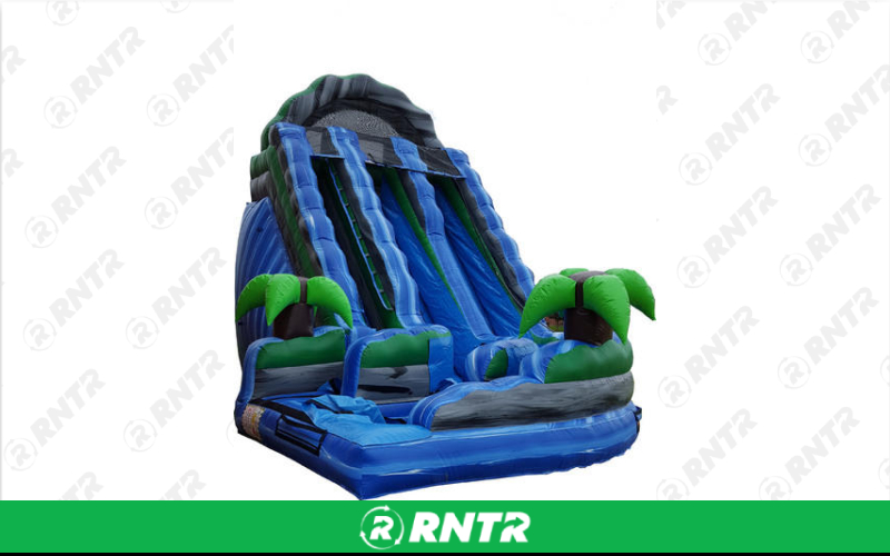 Generic Amazon Curvy 18Ft Double Lane water Slide – For rent in sachse, texas – Fun Times Party Rental | RNTR.com – Image 1