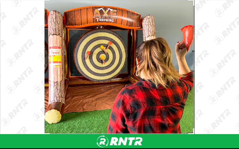 Generic Axe Throw Challenge – For rent in vancouver, washington – Bounce-n-Battle | RNTR.com – Image 1