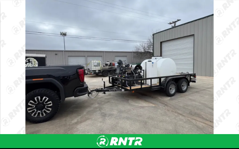 Generic Big White Pressure Washer Trailer – For rent in kerrville, texas – MAD Solutions LLC | RNTR.com – Image 1