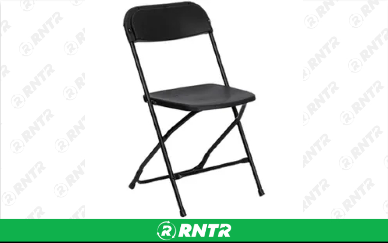 Generic Black Plastic Folding Chairs – For rent in isanti, minnesota – Able Rental LLC | RNTR.com – Image 1