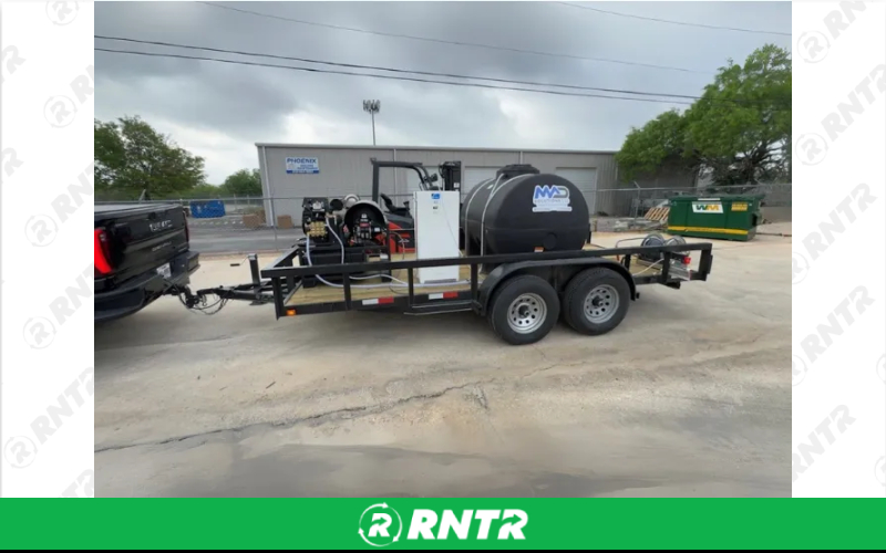 Generic Black Pressure Washer Trailer – For rent in kerrville, texas – MAD Solutions LLC | RNTR.com – Image 1