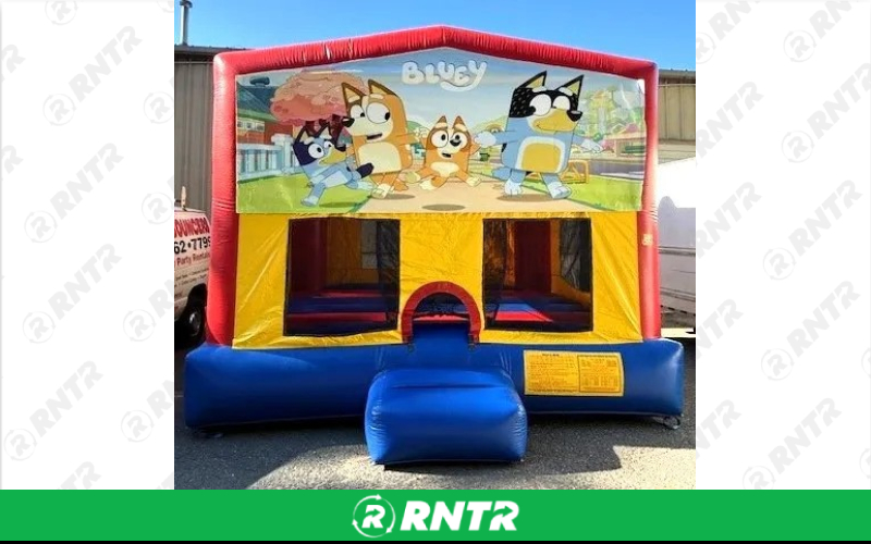 Generic Bluey Combo w/slide and BB hoop – For rent in howell, new-jersey – Mr. Happy Party Rentals | RNTR.com – Image 1