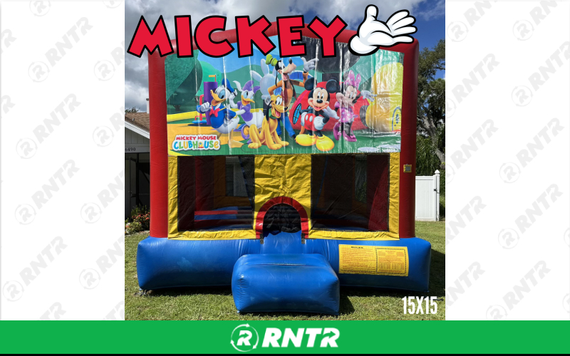 Generic Boy Neutral 15x15 Bounce House - Mickey Clubhouse – For rent in sarasota, florida – Joyland Rentals | RNTR.com – Image 1