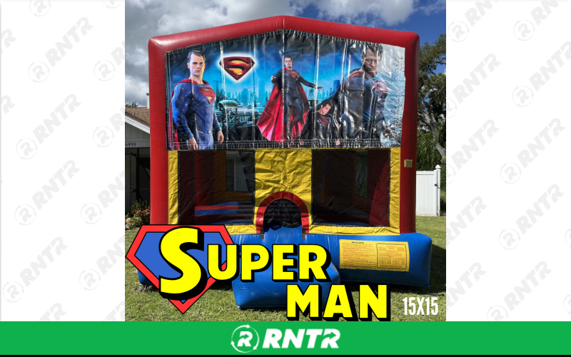 Generic Boy Neutral 15x15 Bounce House - Superman – For rent in sarasota, florida – Joyland Rentals | RNTR.com – Image 1