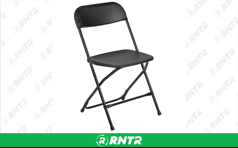 Generic Chairs- folding Black – For rent in portage, wisconsin – Capital City Equipment | RNTR.com – Image 1