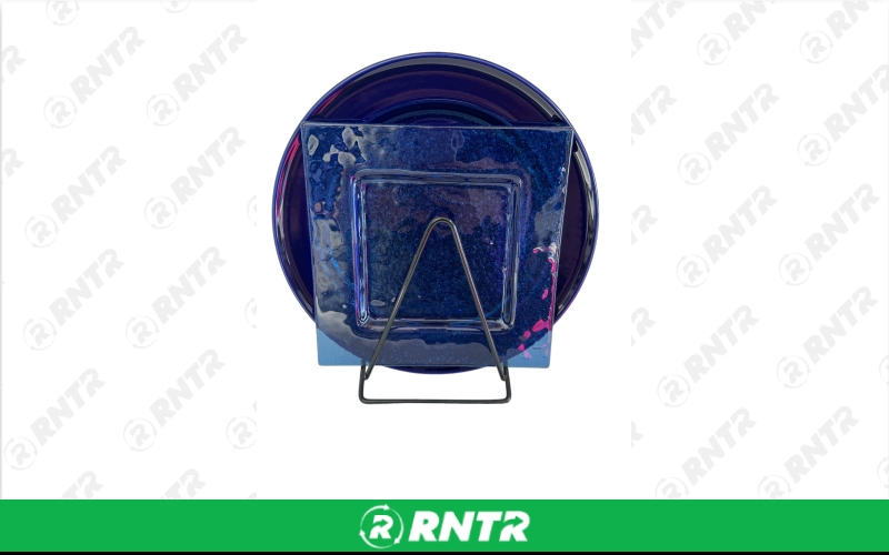 Generic Cobalt Blue Square Crackled Salad Plate – For rent in broadview-heights, ohio – Broadview Rental | RNTR.com – Image 1