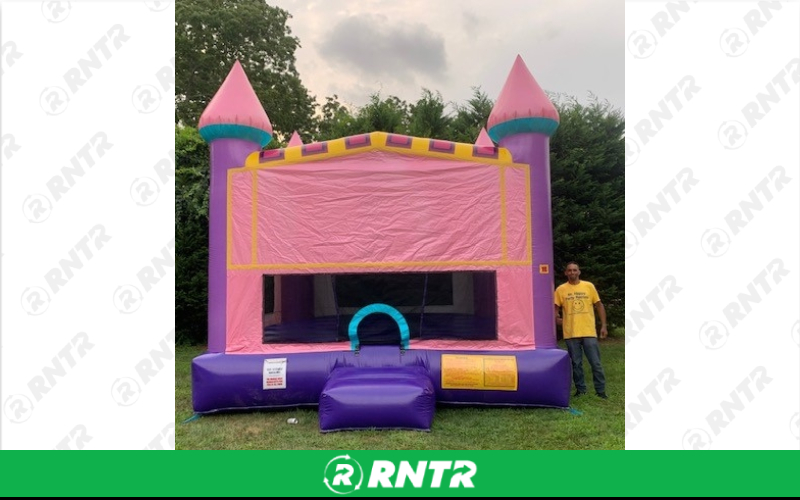Generic Dazzler -  Pink & Purple 15x15 Bounce House – For rent in howell, new-jersey – Mr. Happy Party Rentals | RNTR.com – Image 1