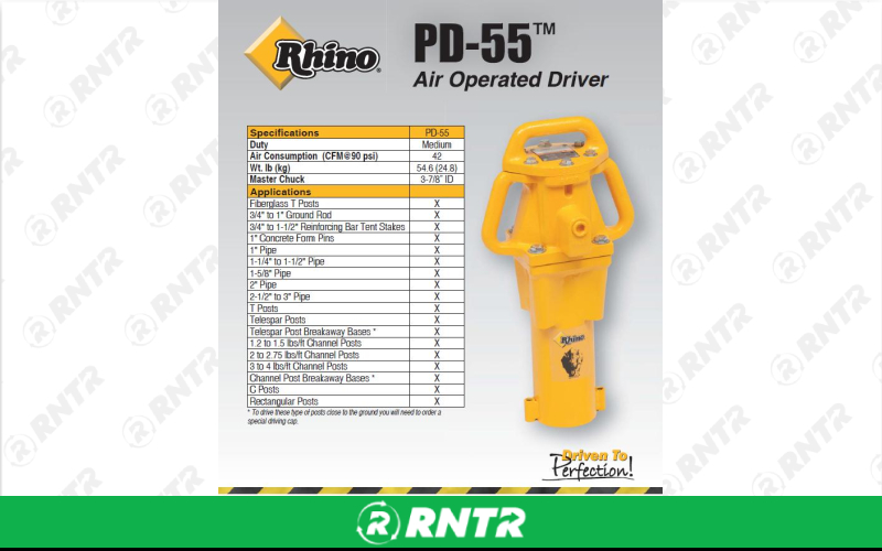 RHINO DRIVER -  RHINO PD55 – For rent in burnet, texas – Minuteman Rentals | RNTR.com – Image 1