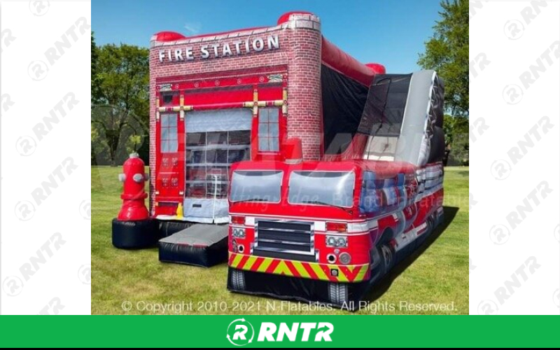 Generic Fire Truck Combo. DRY ONLY – For rent in mangonia-park, florida – kids bounce 4 fun | RNTR.com – Image 1