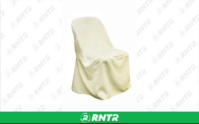 Generic Fitted Chair Covers- Samsonite Folding Chairs - Ivory – For rent in lilburn, georgia – JVC's Party Rentals & Event Hall | RNTR.com – Image 1