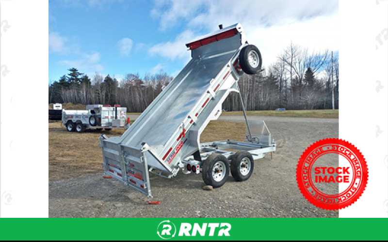 Galvan Galvanized Small Dump Trailer – For rent in alexandria, minnesota – Hilltop Lumber & Rental Center | RNTR.com – Image 1