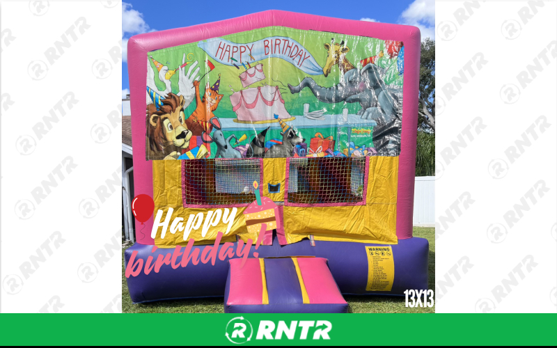 Generic Girl Neutral 13x13 Bounce House - Happy Birthday – For rent in sarasota, florida – Joyland Rentals | RNTR.com – Image 1