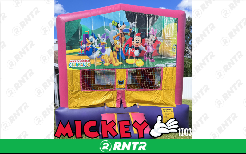 Generic Girl Neutral 13x13 Bounce House - Mickey Clubhouse – For rent in sarasota, florida – Joyland Rentals | RNTR.com – Image 1