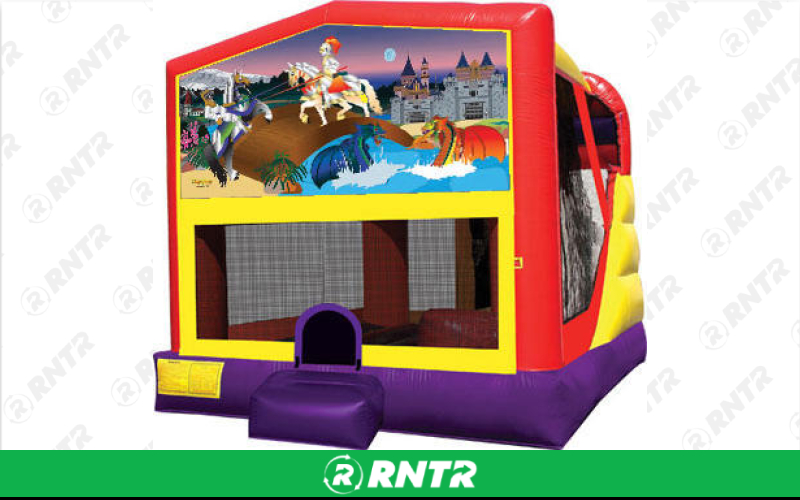 Generic Knights and Dragons Bounce House with Slide (16 x 21) – For rent in vancouver, washington – Bounce-n-Battle | RNTR.com – Image 1