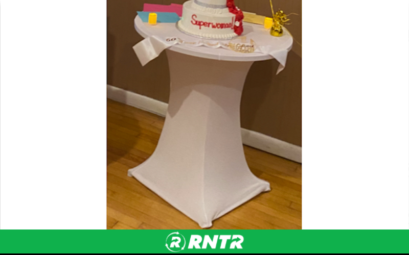 Generic LINEN - COCKTAIL SPANDEX TABLE COVER WHITE - STOCK – For rent in bayonne, new-jersey – Resnicks Party Rental | RNTR.com – Image 1