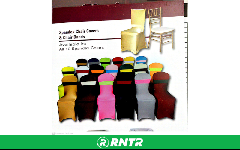 Generic LINEN-SPANDEX CHAIR COVER - COLORS ; MUST ORDER IN SETS OF 5s (PRICE IS PER COVER) – For rent in bayonne, new-jersey – Resnicks Party Rental | RNTR.com – Image 1