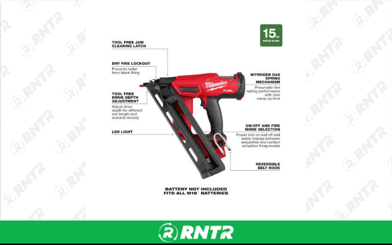 MILWAUKEE TOOL MILWAUKEE 15GA FINISH NAILER – For rent in arcadia, wisconsin – Howards Hardware Hank & Rental | RNTR.com – Image 1