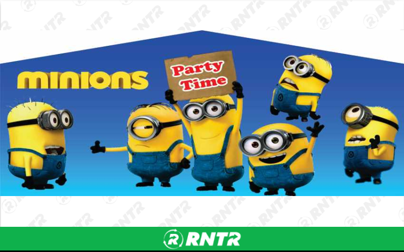 Generic Minions Combo w/slide and BB hoop – For rent in howell, new-jersey – Mr. Happy Party Rentals | RNTR.com – Image 1