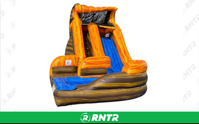 Generic Orange You Cool Now 16Ft Water Slide w Pool – For rent in sachse, texas – Fun Times Party Rental | RNTR.com – Image 1