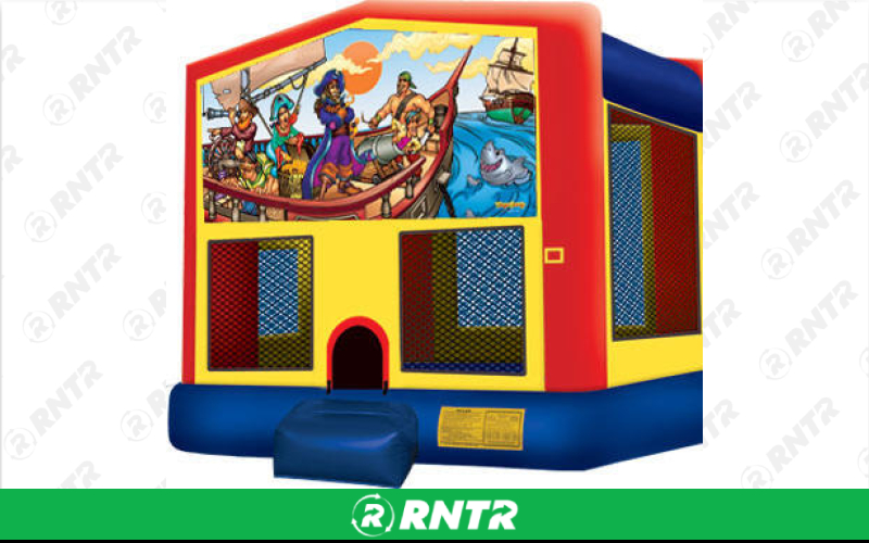 Generic Pirate Bounce House with internal basketball hoop (13 x 13) – For rent in vancouver, washington – Bounce-n-Battle | RNTR.com – Image 1