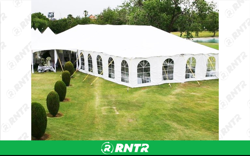 Generic Pole Tent Side Panels 20' W - White Side Panel - Solid – For rent in isanti, minnesota – Able Rental LLC | RNTR.com – Image 1