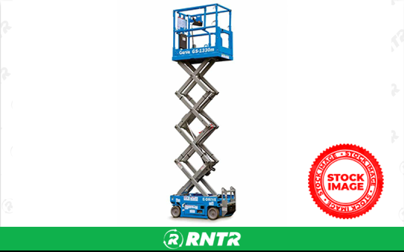 Genie Scissors Lift 18ft – For rent in Alexandria, Minnesota – Hilltop Lumber & Rental Center | RNTR.com – Image 1