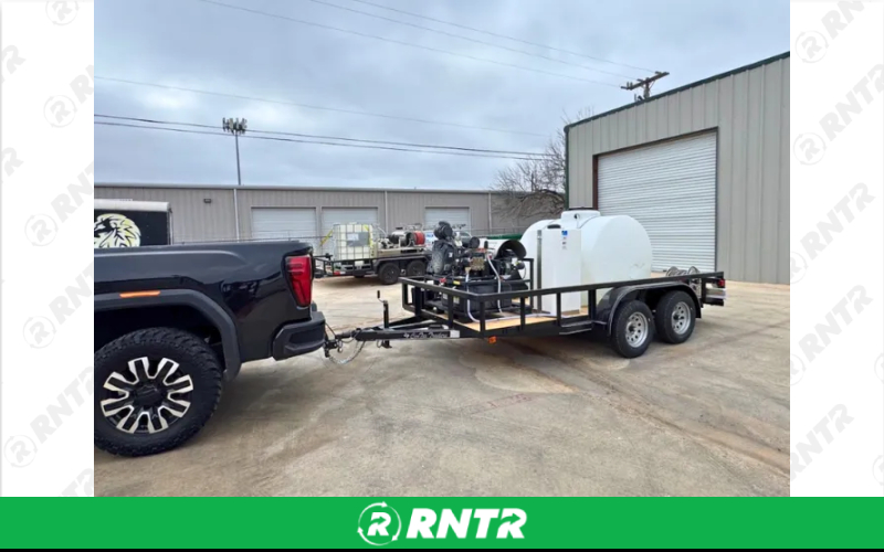 Generic Small White Pressure Washer Trailer – For rent in kerrville, texas – MAD Solutions LLC | RNTR.com – Image 1