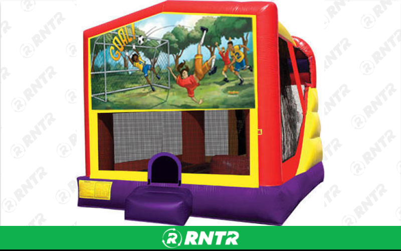 Generic Soccer Bounce House with Slide (16 x 21) – For rent in vancouver, washington – Bounce-n-Battle | RNTR.com – Image 1