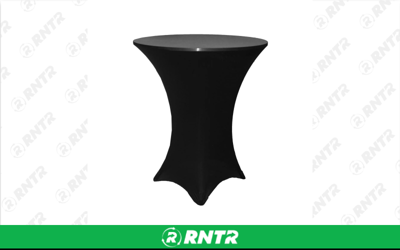 Generic Spandex Hi-Boy Tablecloth - Black – For rent in lilburn, georgia – JVC's Party Rentals & Event Hall | RNTR.com – Image 1